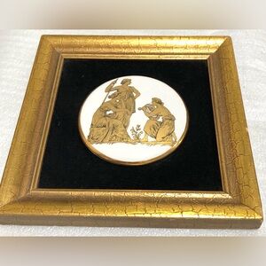 Vintage Gold and Black Framed Art Print